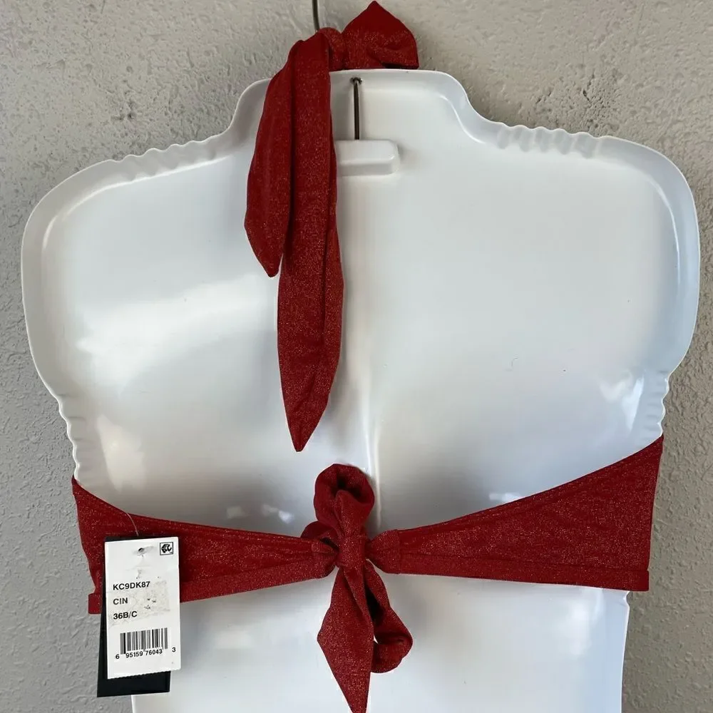 NWT Kenneth Cole New York Burnt Orange Metallic Bikini Size XL 36 B/C